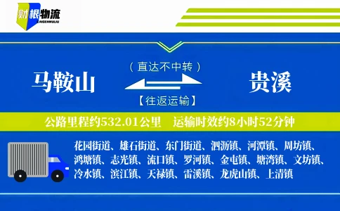 马鞍山到贵溪物流公司