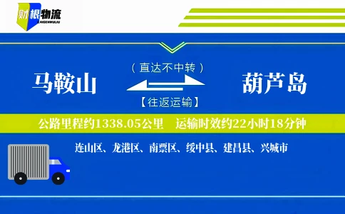 马鞍山到葫芦岛物流公司