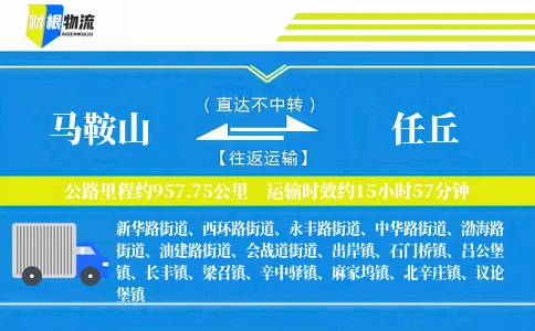 马鞍山到任丘物流公司