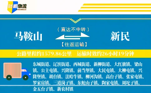 马鞍山到新民物流公司