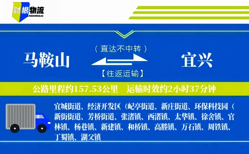 马鞍山到宜兴物流公司