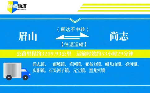 眉山到尚志物流公司