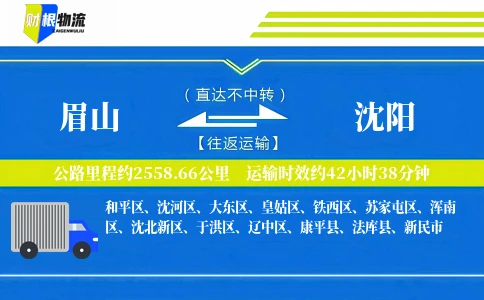 眉山到沈阳物流公司