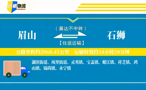 眉山到石狮物流公司