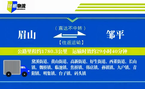 眉山到邹平物流公司