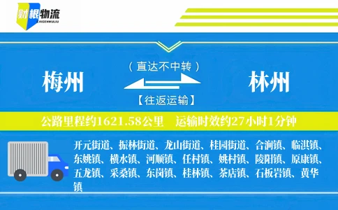 梅州到林州物流公司