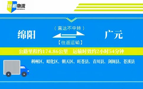 绵阳到广元物流公司