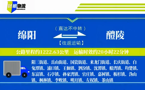 绵阳到醴陵物流公司