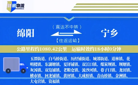 绵阳到宁乡物流公司