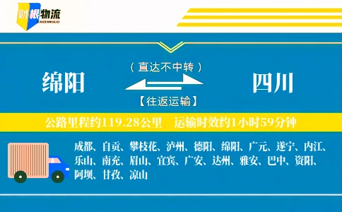 绵阳到四川物流公司