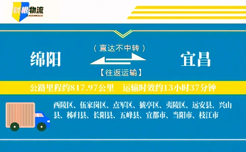 绵阳到宜昌物流公司