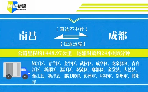 南昌到成都物流公司