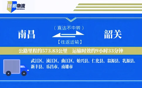 南昌到韶关物流公司