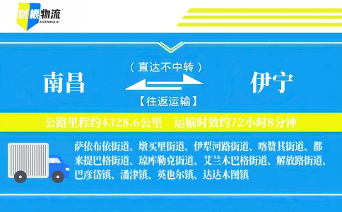 南昌到伊宁物流公司