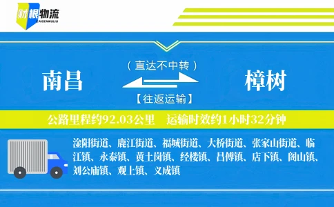 南昌到樟树物流公司