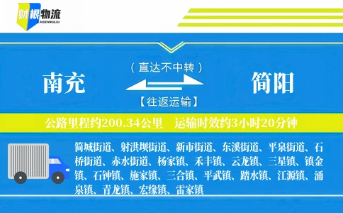 南充到简阳物流公司
