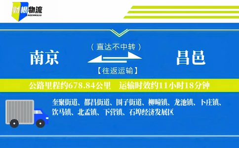 南京到昌邑物流公司