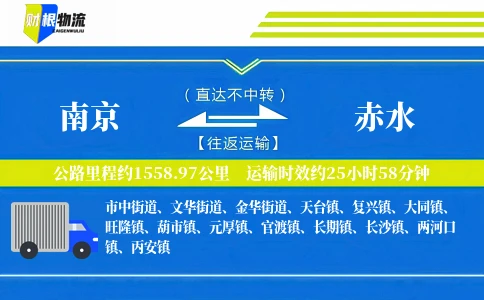 南京到赤水物流公司