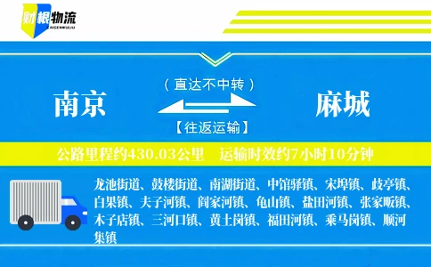 南京到麻城物流公司