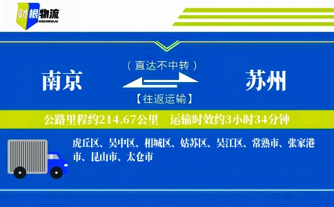 南京到苏州物流公司