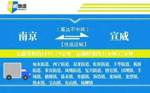 南京到宣威物流公司