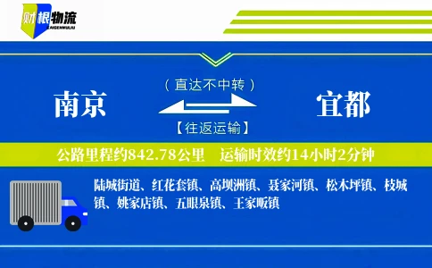 南京到宜都物流公司