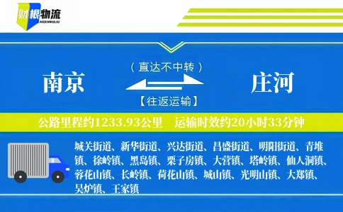 南京到庄河物流公司