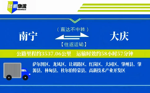 南宁到大庆物流公司