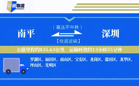 南平到深圳物流公司