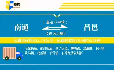 南通到昌邑物流公司