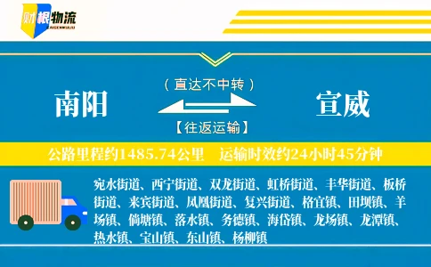 南阳到宣威物流公司