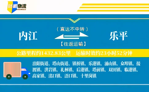 内江到乐平物流公司