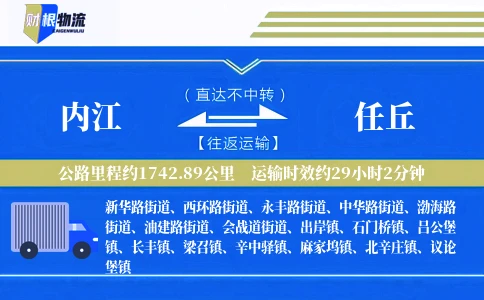 内江到任丘物流公司