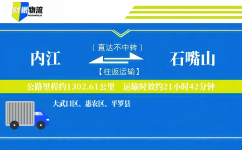 内江到石嘴山物流公司