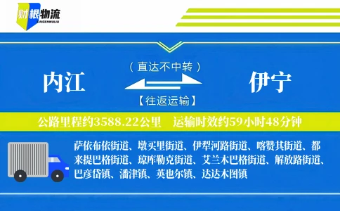 内江到伊宁物流公司