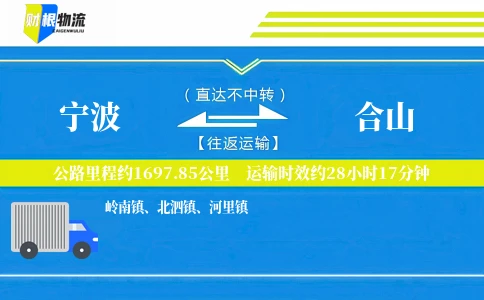 宁波到合山物流公司