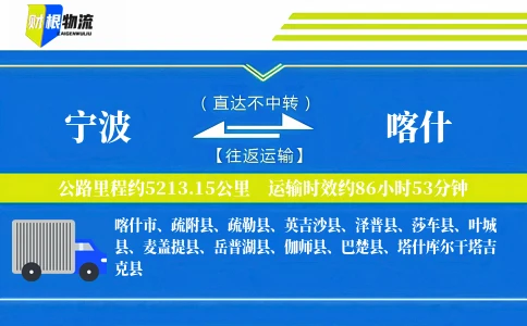 宁波到喀什物流公司