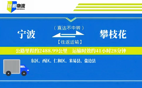 宁波到攀枝花物流公司