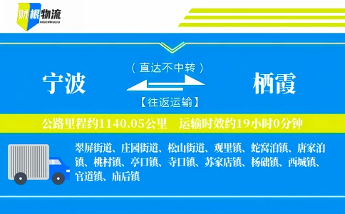 宁波到栖霞物流公司