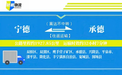 宁德到承德物流公司
