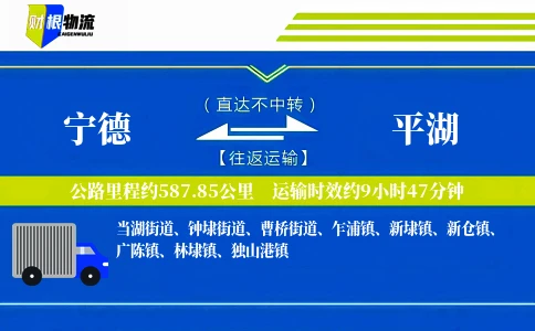 宁德到平湖物流公司