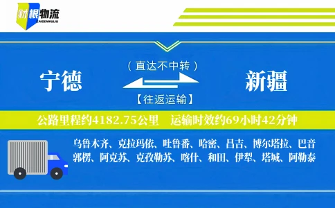 宁德到新疆物流公司