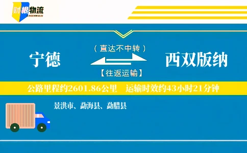 宁德到西双版纳物流公司