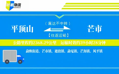 平顶山到芒市物流公司
