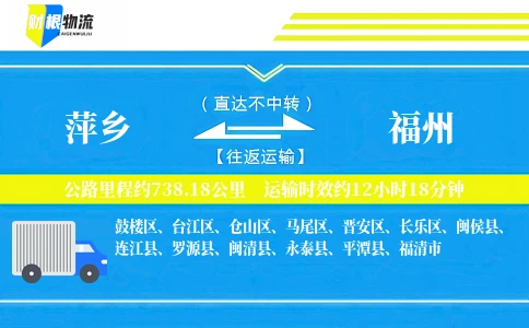 萍乡到福州物流公司