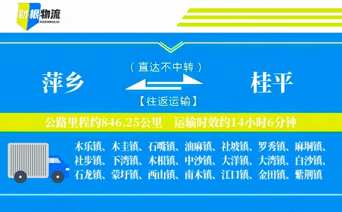 萍乡到桂平物流公司