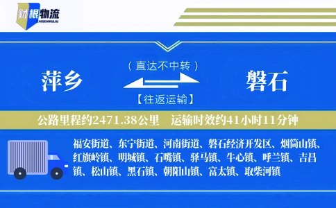 萍乡到磐石物流公司
