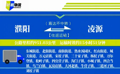 濮阳到凌源物流公司