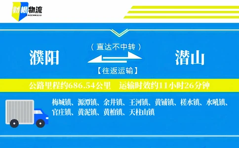 濮阳到潜山物流公司