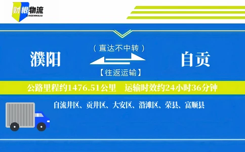 濮阳到自贡物流公司